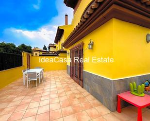 Exterior view of Single-family semi-detached for sale in Málaga Capital  with Air Conditioner and Terrace