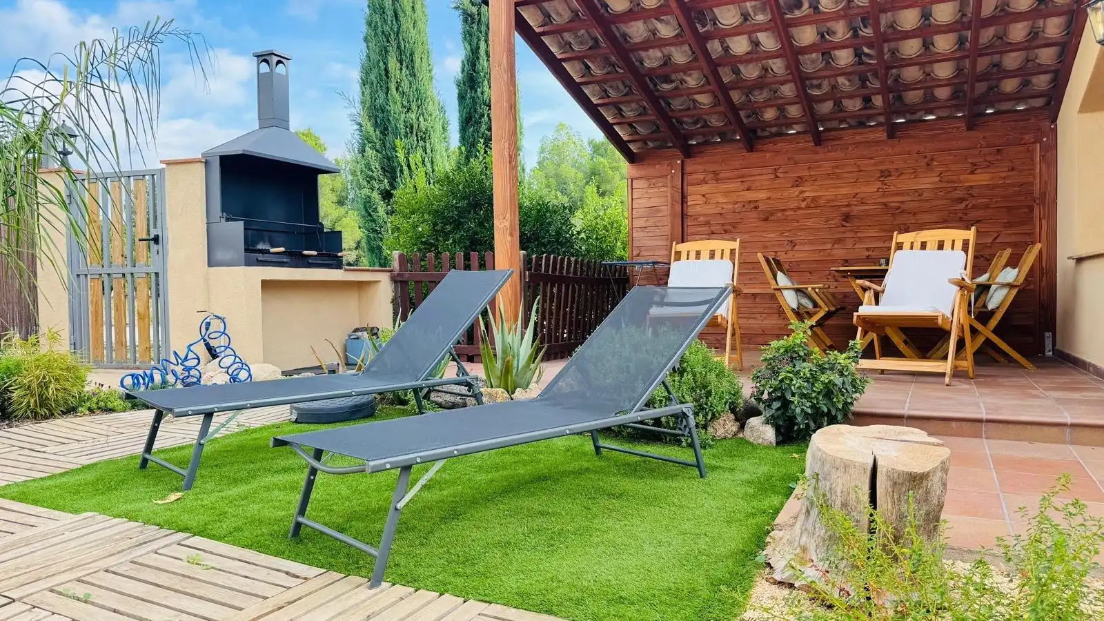 Terrassa de Casa o xalet de lloguer en Sant Martí Sarroca amb Jardí privat, Terrassa i Piscina