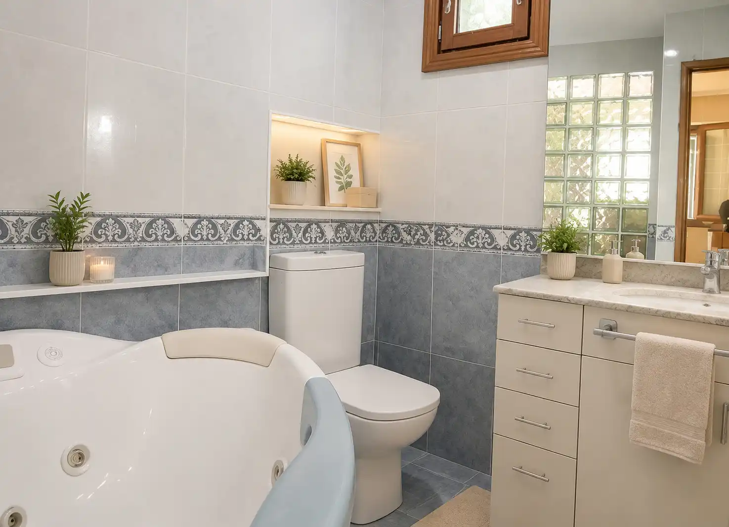 Baño de Casa adosada en venta en Usurbil con Calefacción, Parquet y Amueblado
