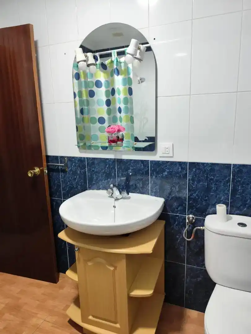 Badezimmer von Wohnung zur Miete in Almodóvar del Campo mit Klimaanlage, Ofen und Waschmaschine