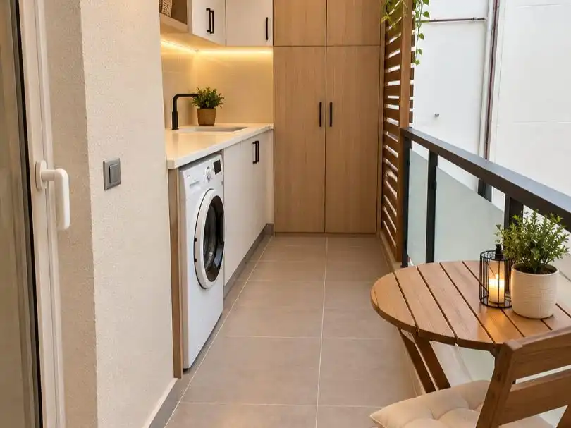 Balcony of Flat for sale in  Madrid Capital  with Air Conditioner and Terrace