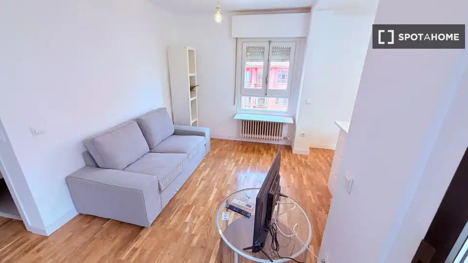 Living room of Study for share in Madrid  with Air Conditioner, Heating and Terrace