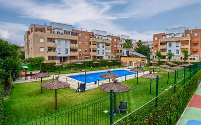 Exterior view of Flat for sale in Mairena del Aljarafe  with Air Conditioner, Heating and Private garden