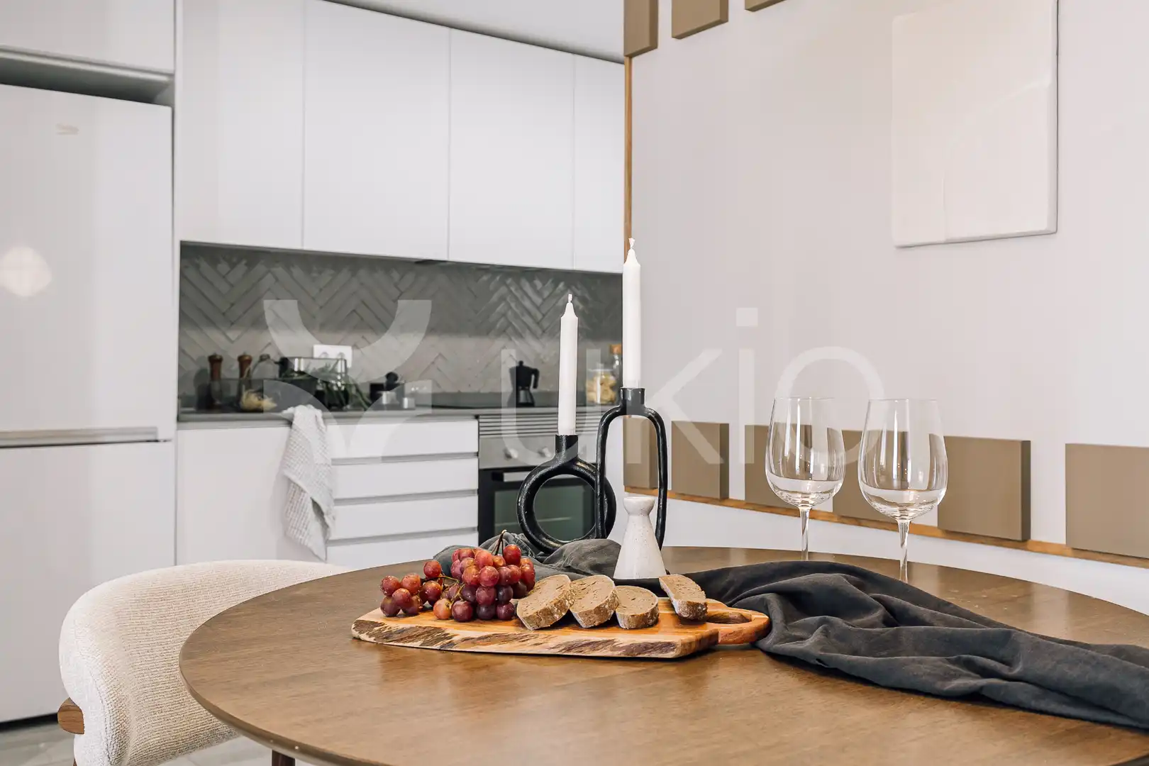 Cocina de Apartamento de alquiler en Barcelona con Aire acondicionado, Calefacción y Amueblado