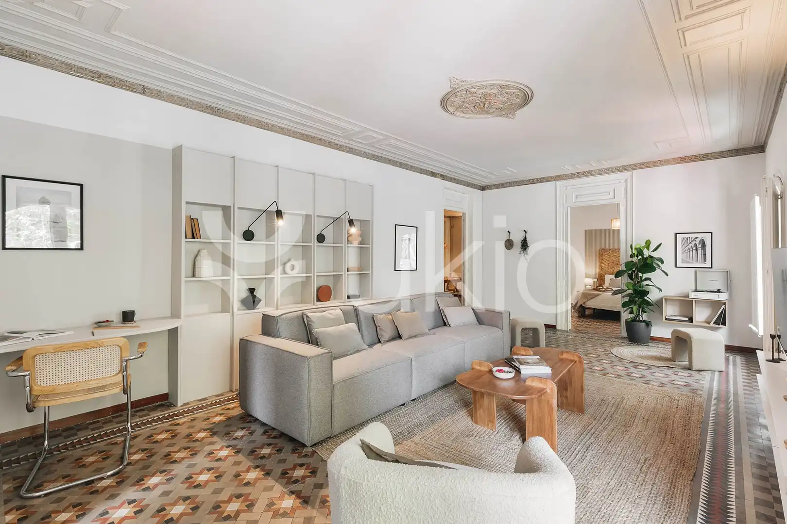 Sala de estar de Apartamento de alquiler en Barcelona con Calefacción, Terraza y Amueblado