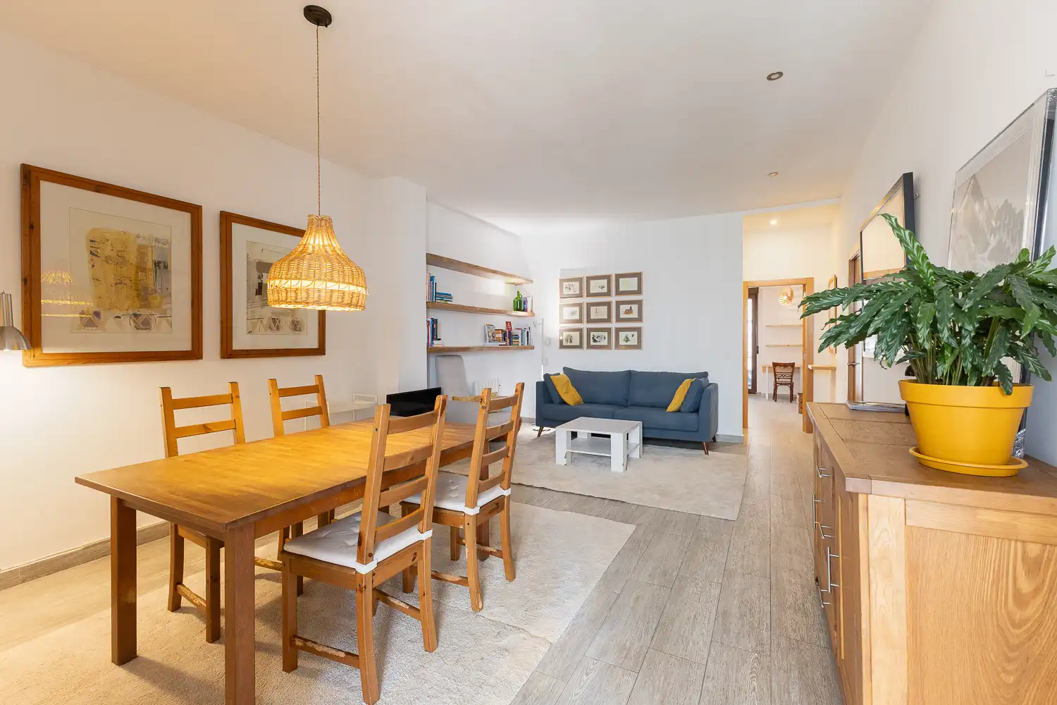 Esszimmer von Wohnung zur Miete in Valencia mit Klimaanlage, Heizung und Parkett
