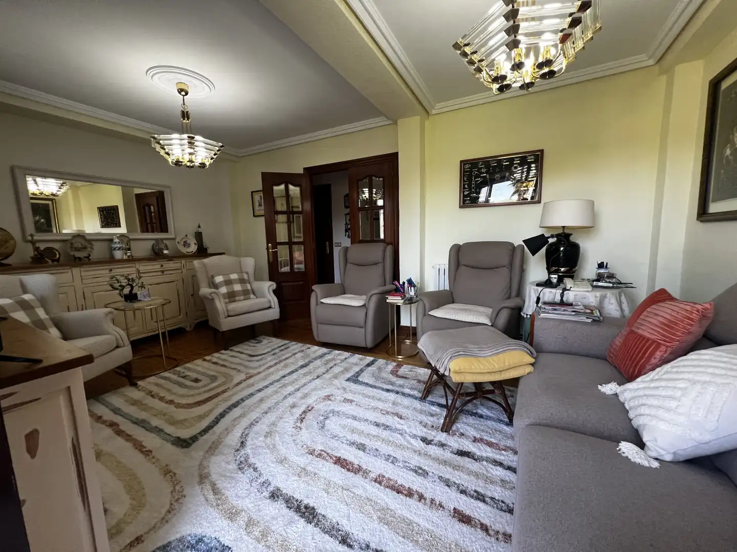 Sala d'estar de Casa adosada en venda en Liérganes amb Calefacció, Parquet i Terrassa