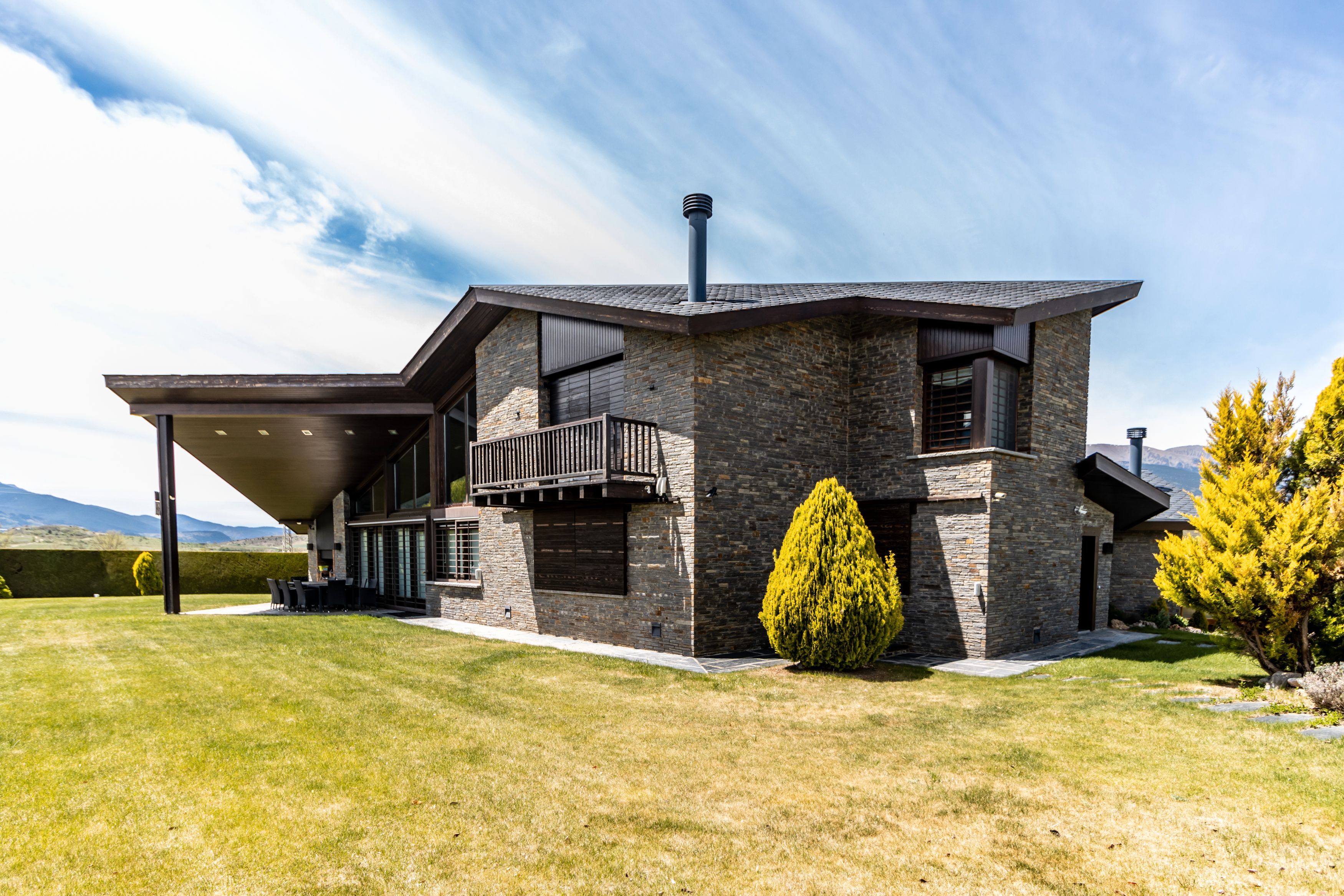 Exterior view of House or chalet for sale in Prats i Sansor  with Heating, Private garden and Parquet flooring