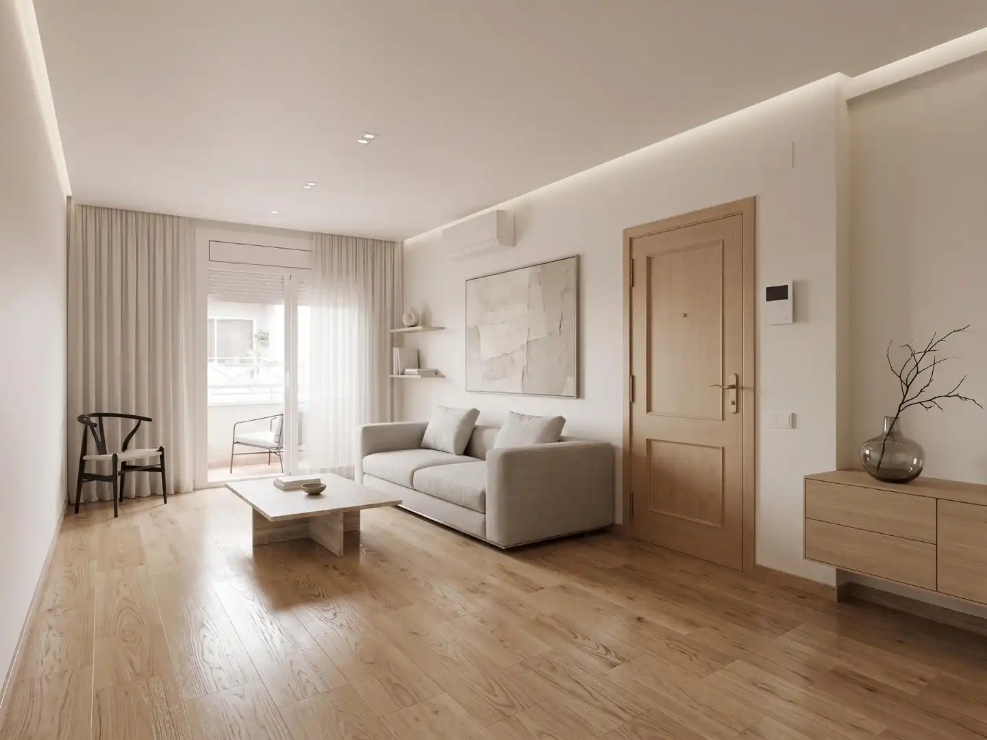 Sala de estar de Piso en venta en Cubelles con Aire acondicionado, Calefacción y Terraza