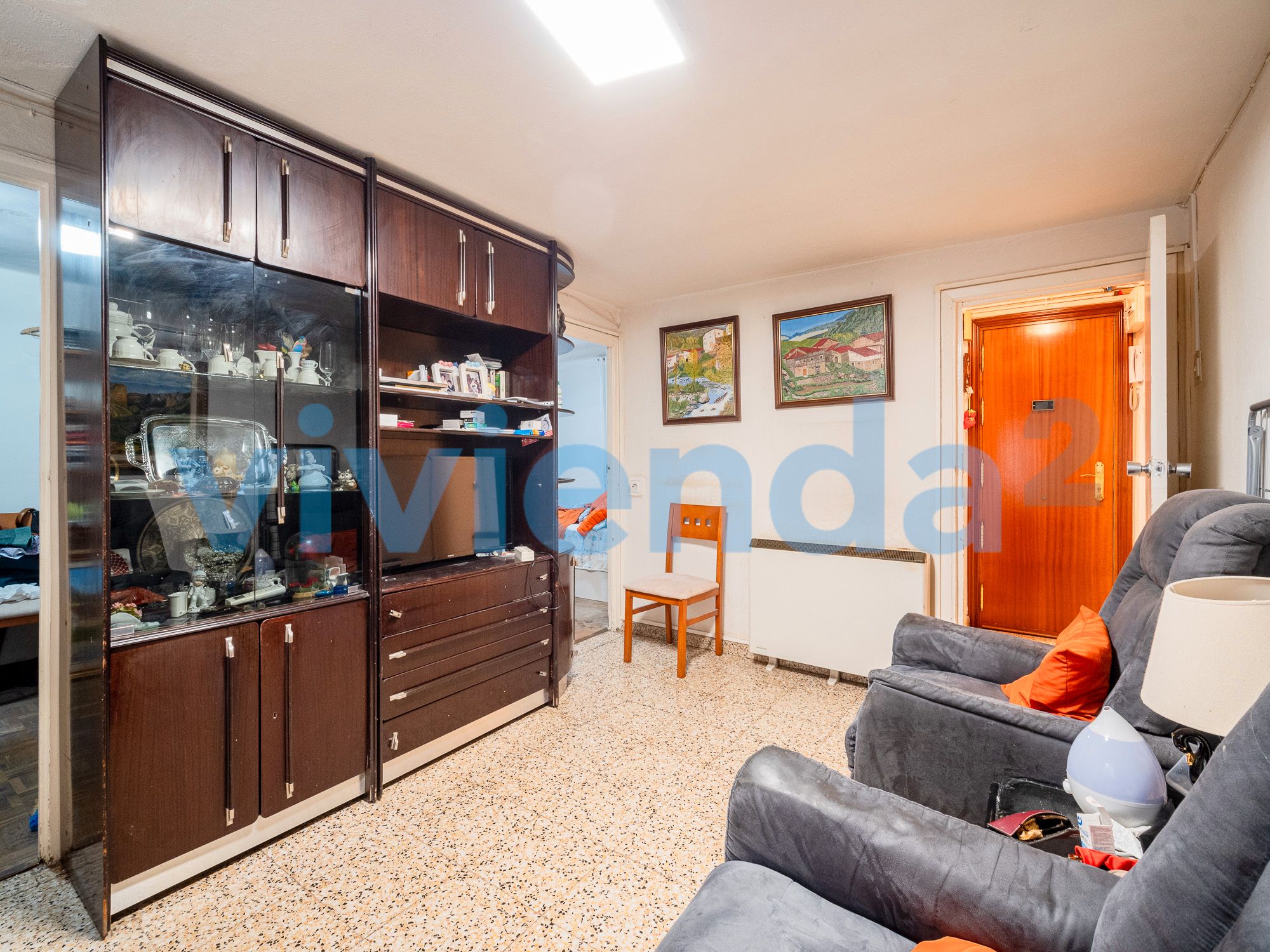 Living room of Flat for sale in  Madrid Capital  with Air Conditioner, Heating and Balcony