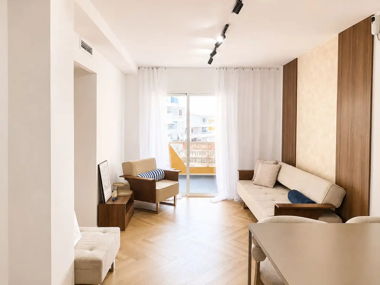 Sala d'estar de Apartament en venda en Calpe / Calp amb Aire condicionat, Calefacció i Terrassa