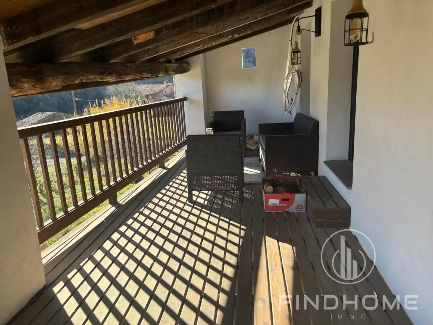 Terrace of Country homes for sale in Les Preses  with Air Conditioner, Private garden and Terrace