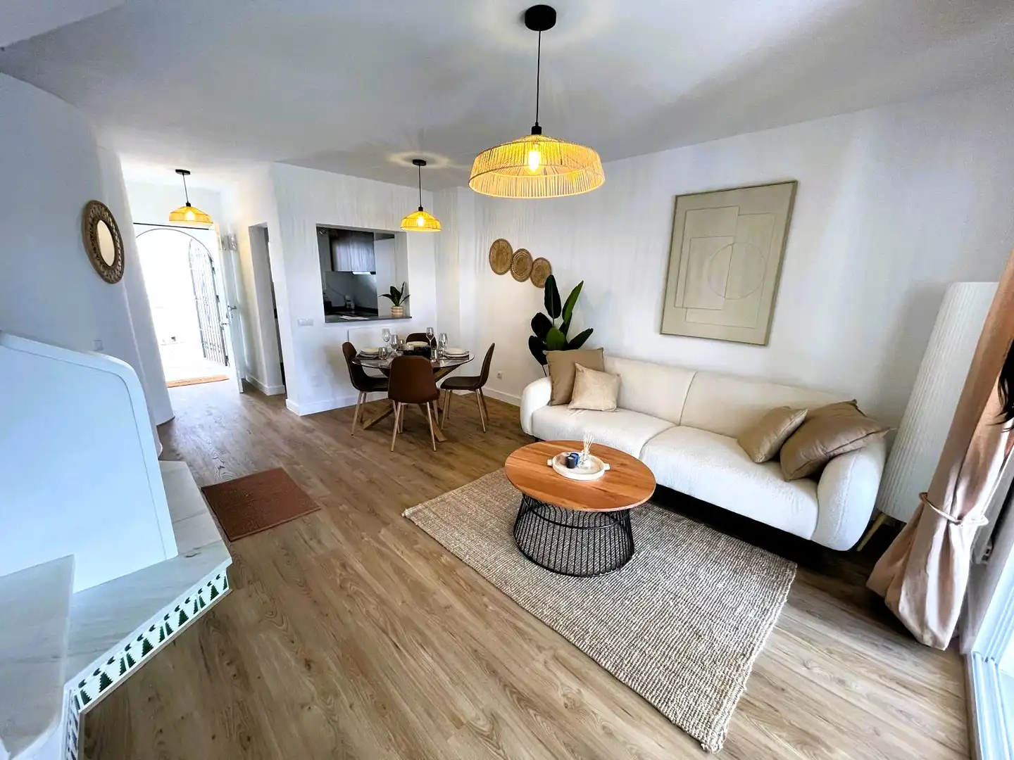 Wohnzimmer von Maisonette zum Verkauf in Mijas mit Klimaanlage, Terrasse und Möbliert