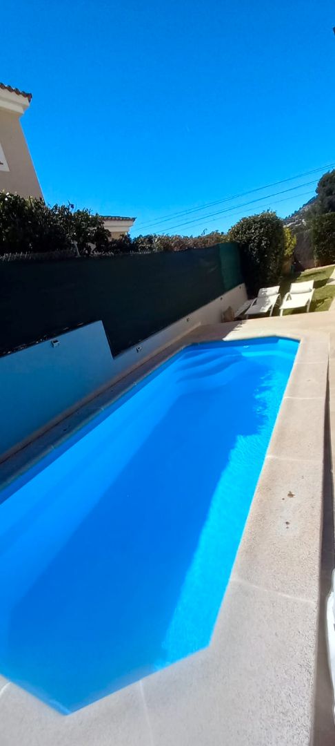 Swimming pool of Single-family semi-detached for sale in Bunyola  with Air Conditioner, Heating and Private garden