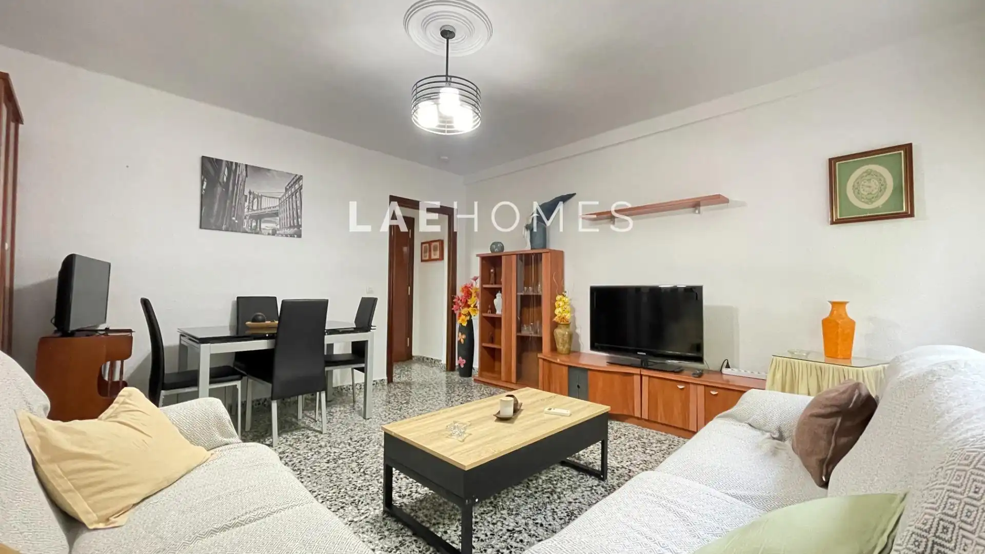 Wohnzimmer von Wohnung zur Miete in Málaga mit Klimaanlage, Heizung und Möbliert