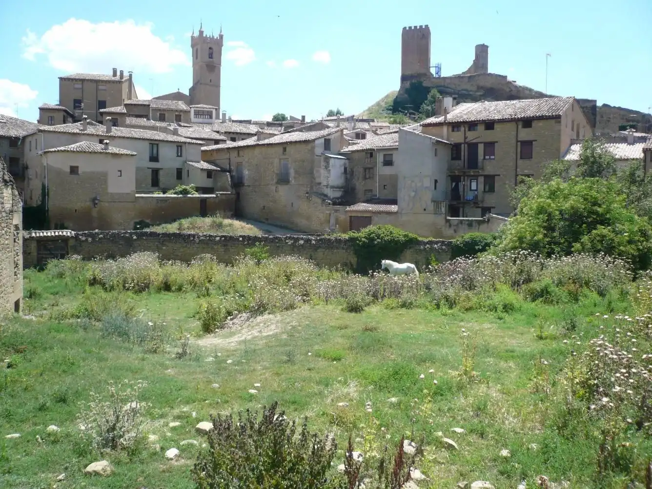 Vista exterior de Casa o xalet en venda en Uncastillo amb Jardí privat i Balcó