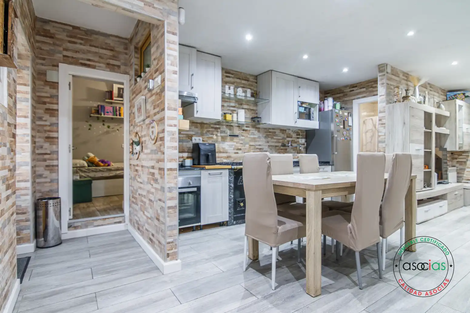 Cocina de Casa adosada en venta en Gijón  con Calefacción, Jardín privado y Parquet