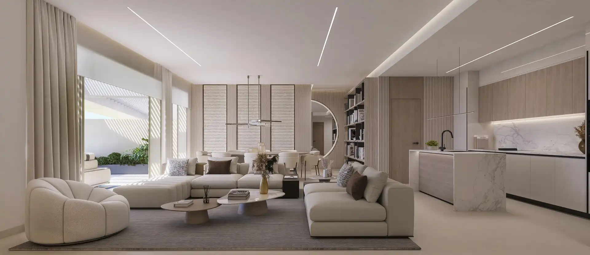 Wohnzimmer von Wohnungen zum Verkauf in Benahavís mit Gemeinschaftspool