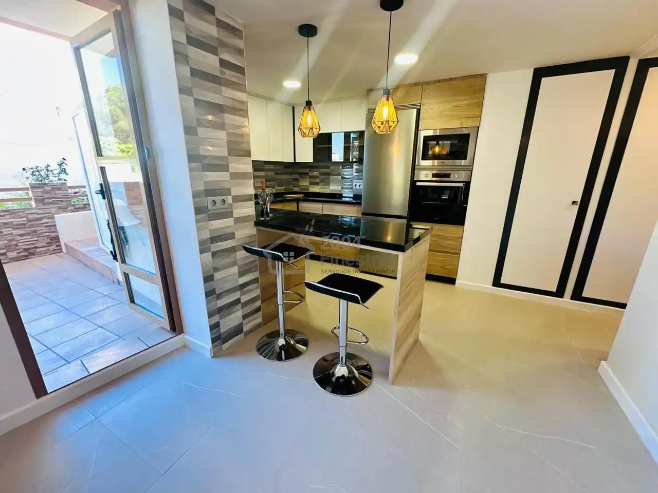 Cocina de Planta baja de alquiler en Callosa d'en Sarrià con Aire acondicionado, Terraza y Amueblado