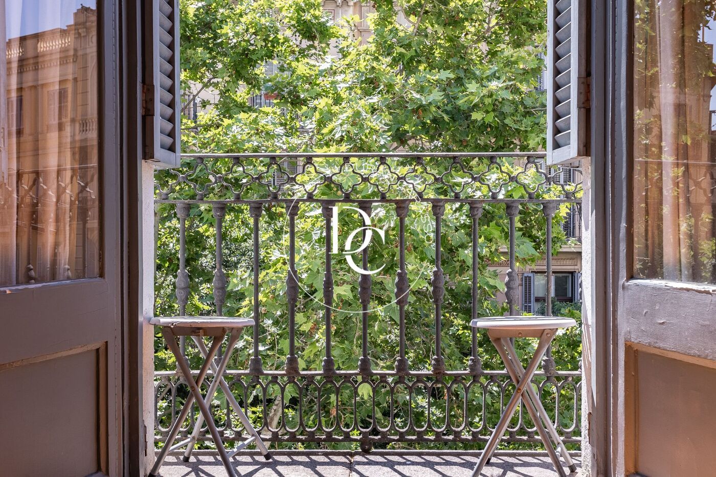 Balcony of Flat for sale in  Barcelona Capital  with Air Conditioner, Heating and Furnished