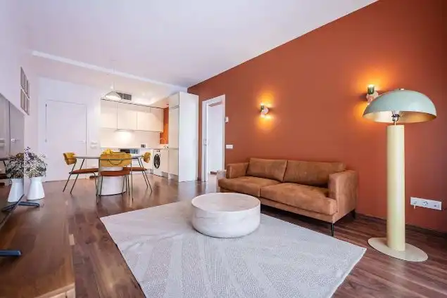 Sala de estar de Piso en venta en Barcelona con Aire acondicionado, Calefacción y Parquet