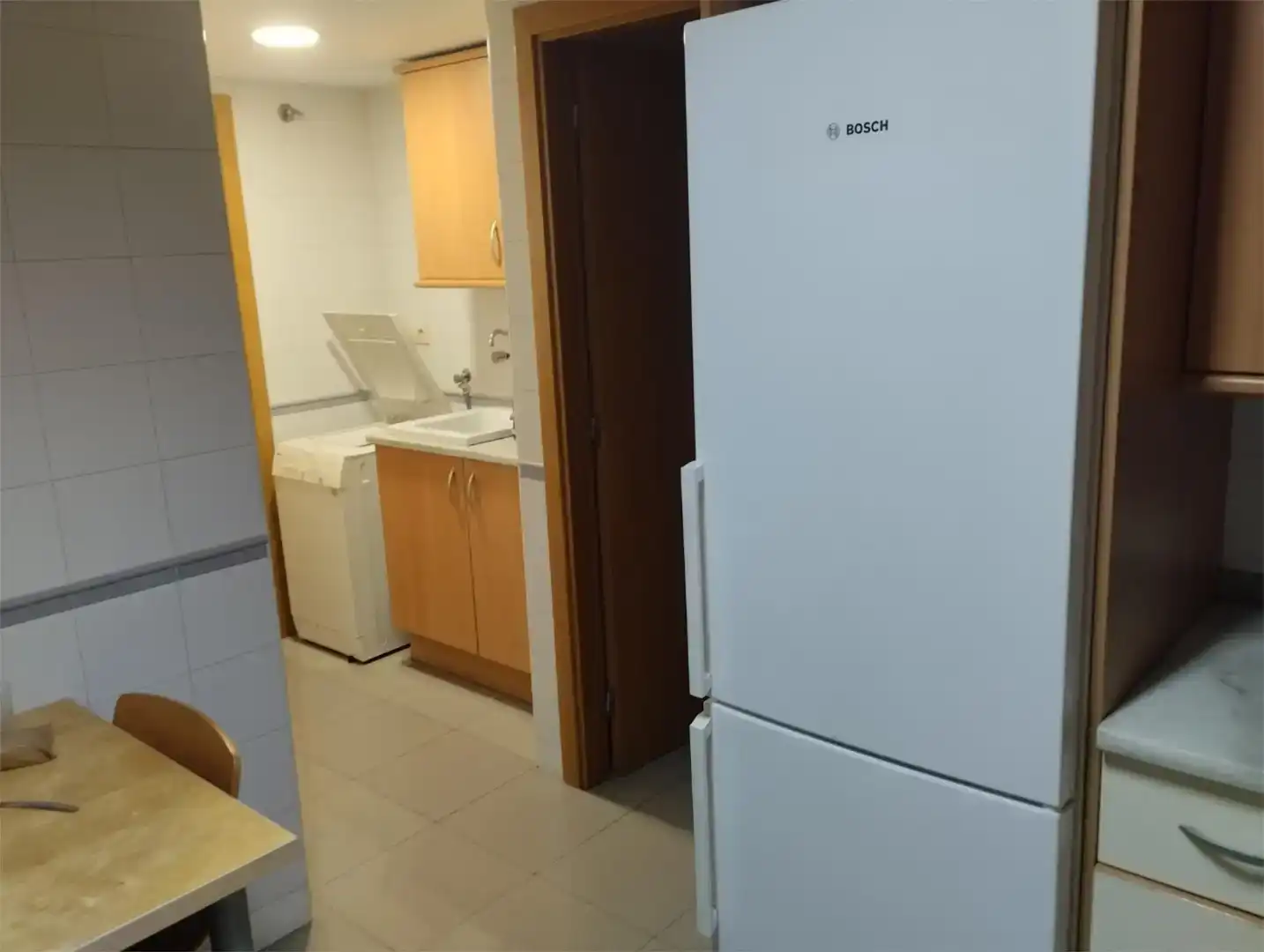 Küche von Wohnung zur untervermieten in Sabadell mit Klimaanlage, Parkett und Möbliert