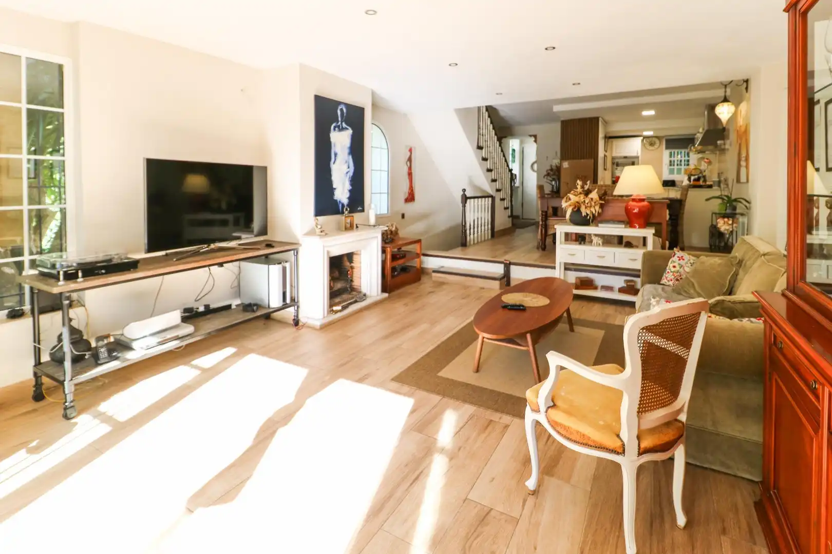 Sala de estar de Casa o chalet de alquiler en Calafell con Aire acondicionado, Parquet y Terraza