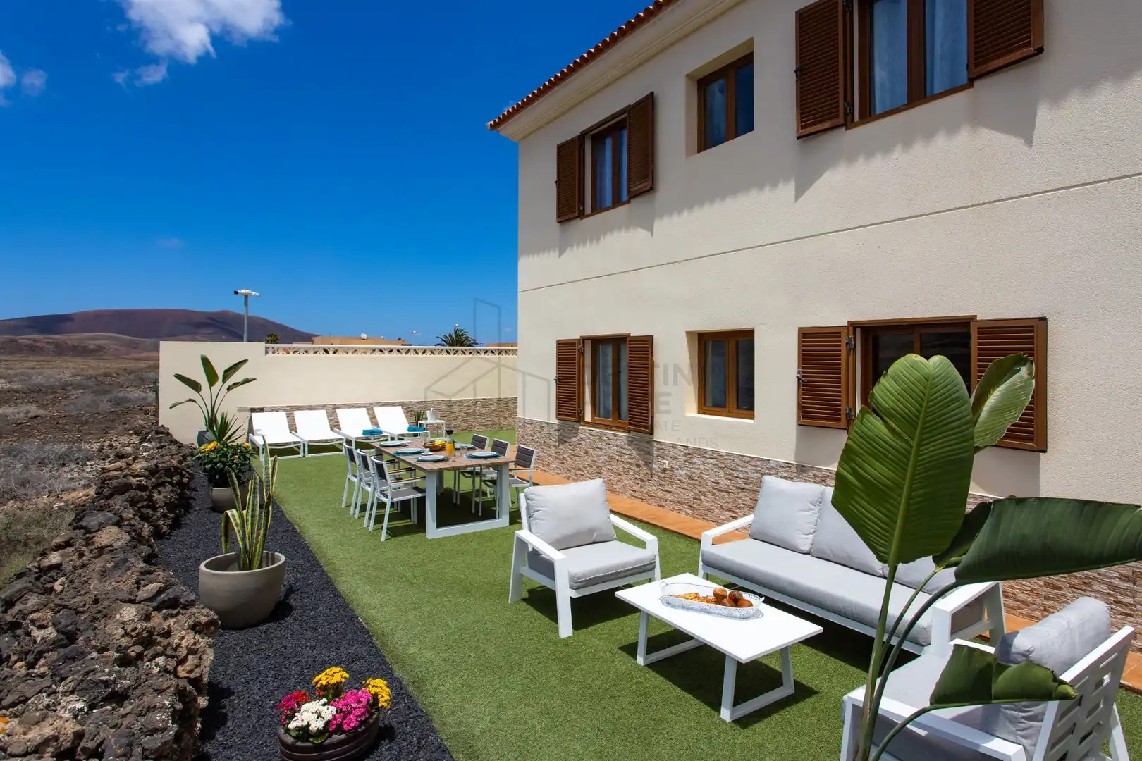 Terraza de Casa o chalet en venta en La Oliva con Jardín privado, Terraza y Amueblado