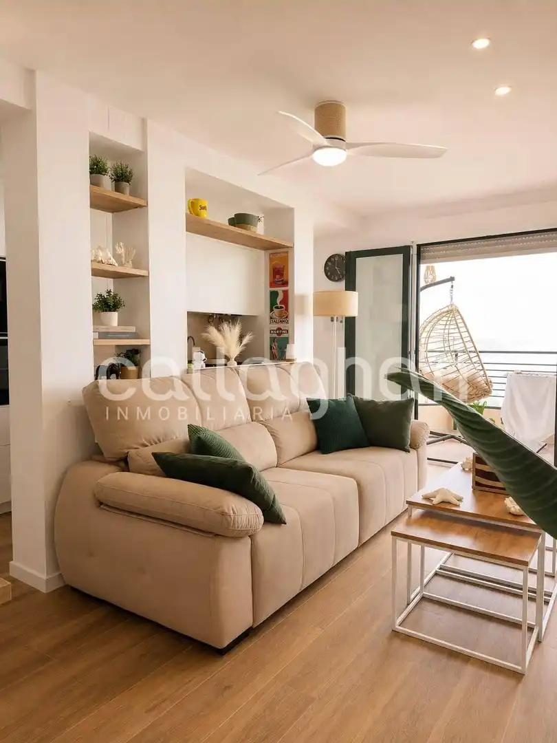 Living room of Flat for rent in Benicasim / Benicàssim  with Air Conditioner, Heating and Terrace