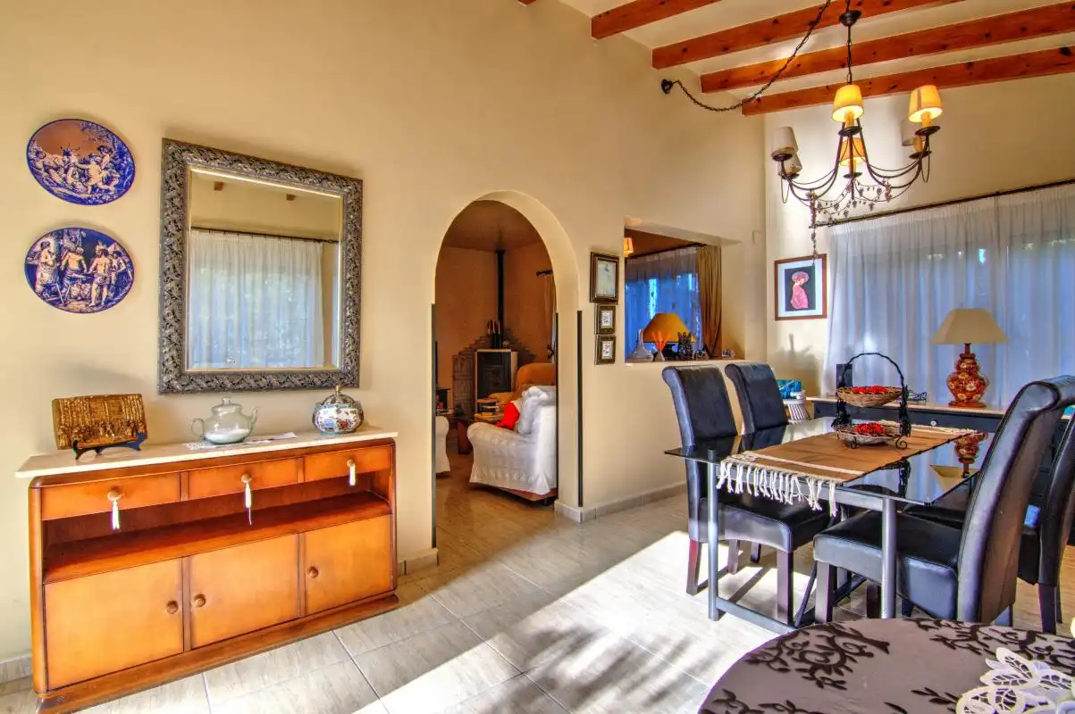 Dining room of Houses for sale in Benitachell / El Poble Nou de Benitatxell  with Air Conditioner, Heating and Private garden