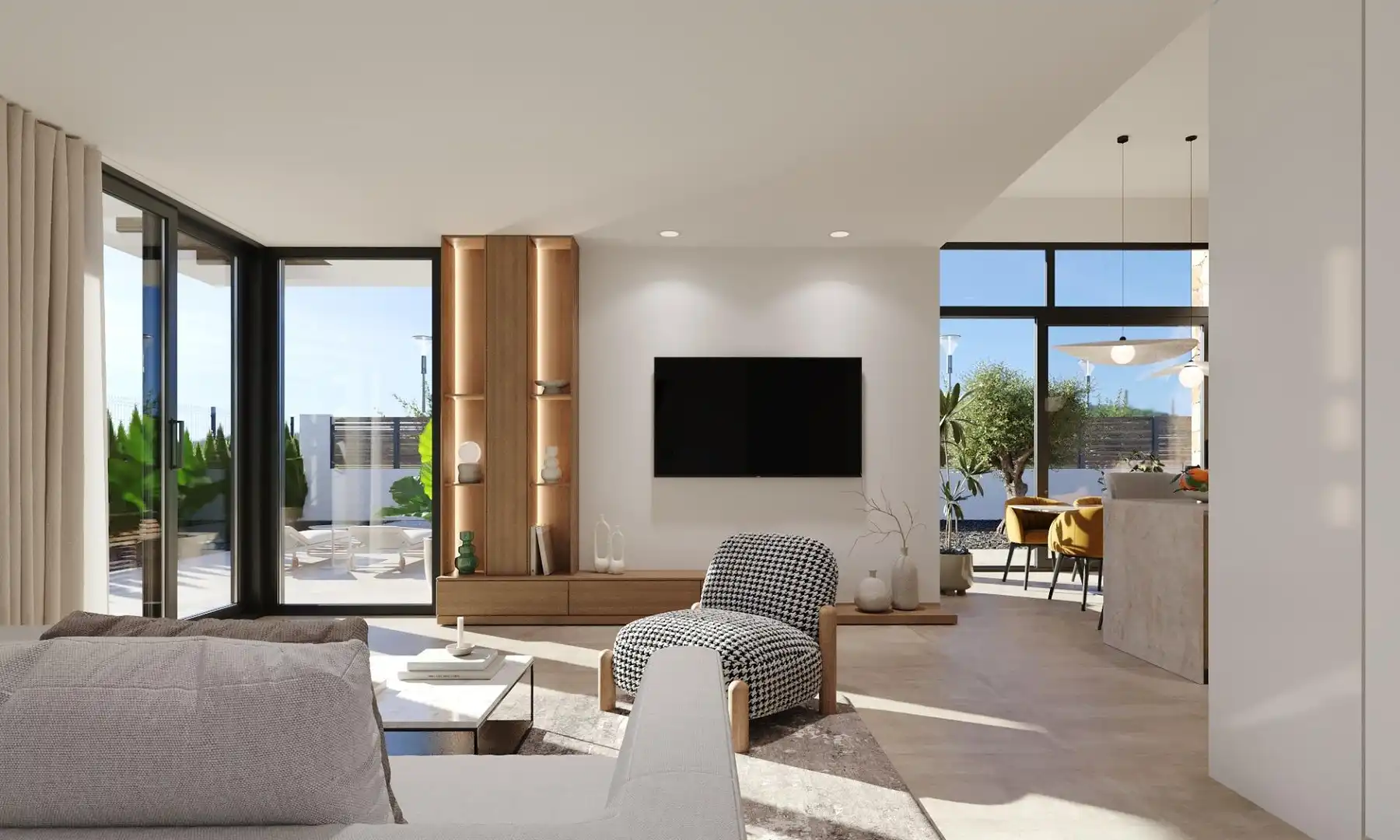 Living room of Houses for sale in Fuente Álamo de Murcia  with Heating, Private garden and Terrace