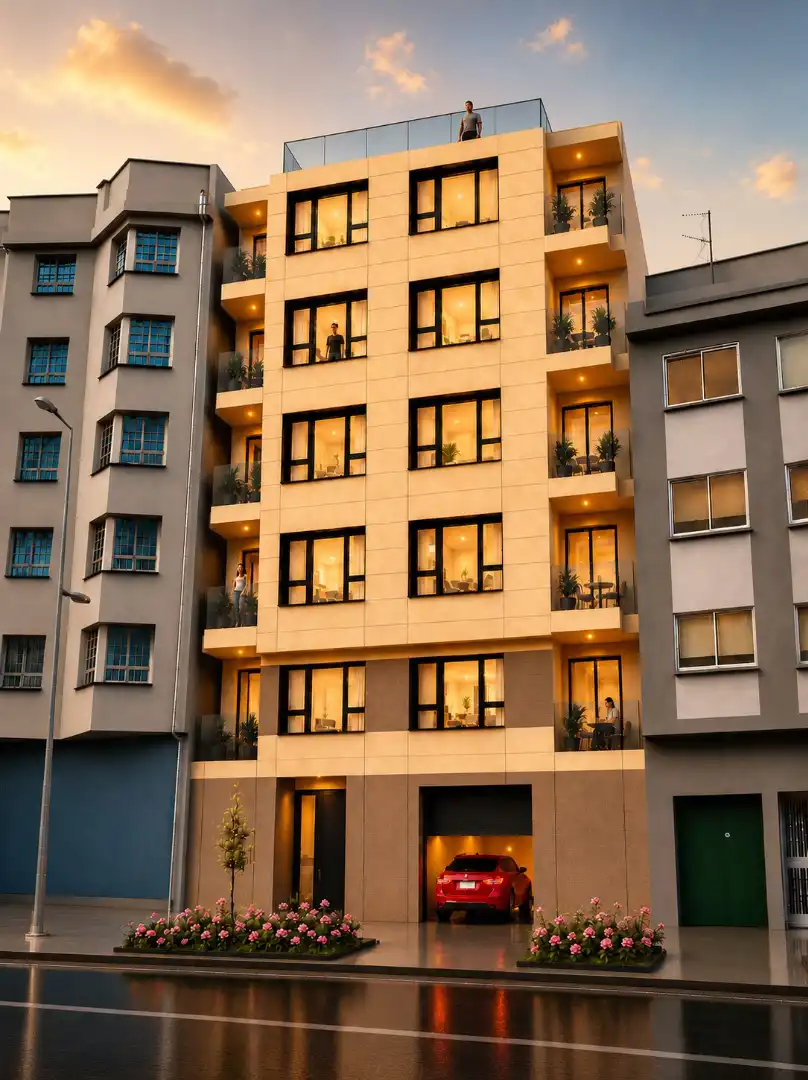 Exterior view of Attic for sale in Marín  with Heating, Parquet flooring and Terrace