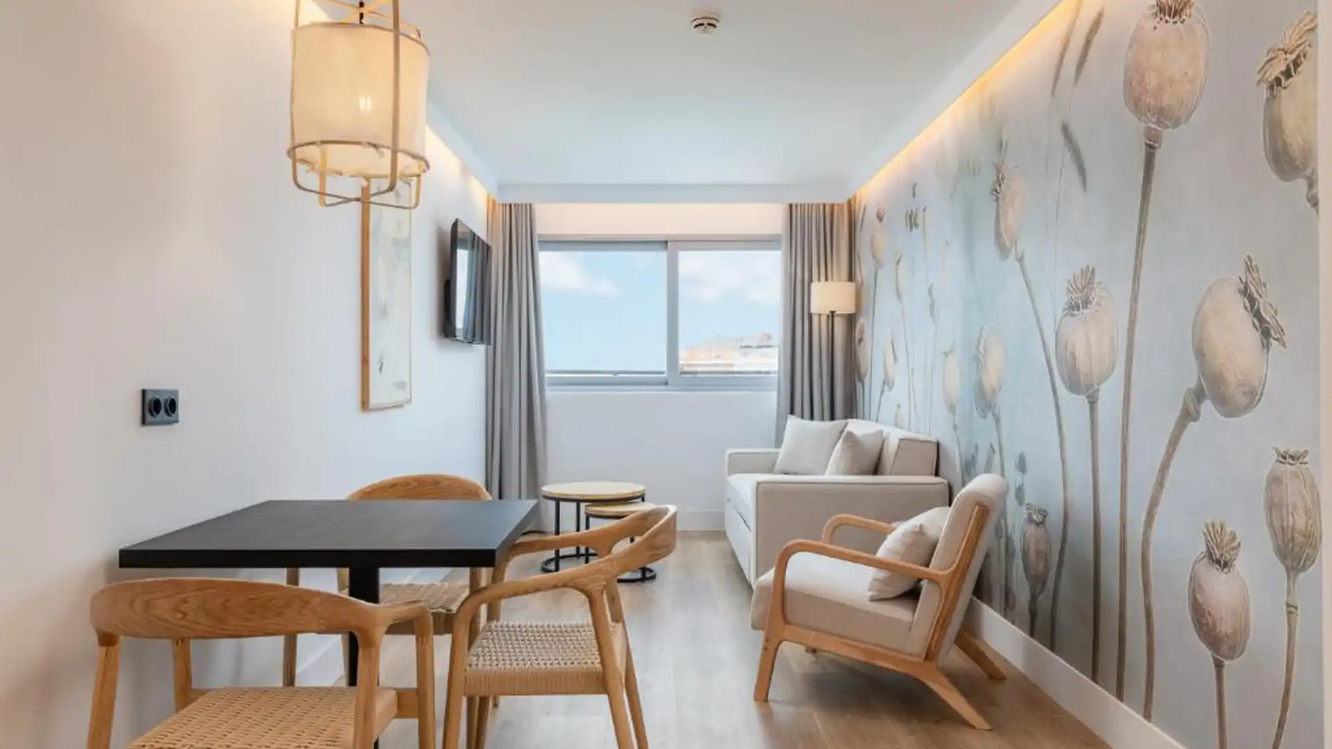 Sala de estar de Estudio de alquiler en Mataró con Amueblado y Se aceptan mascotas