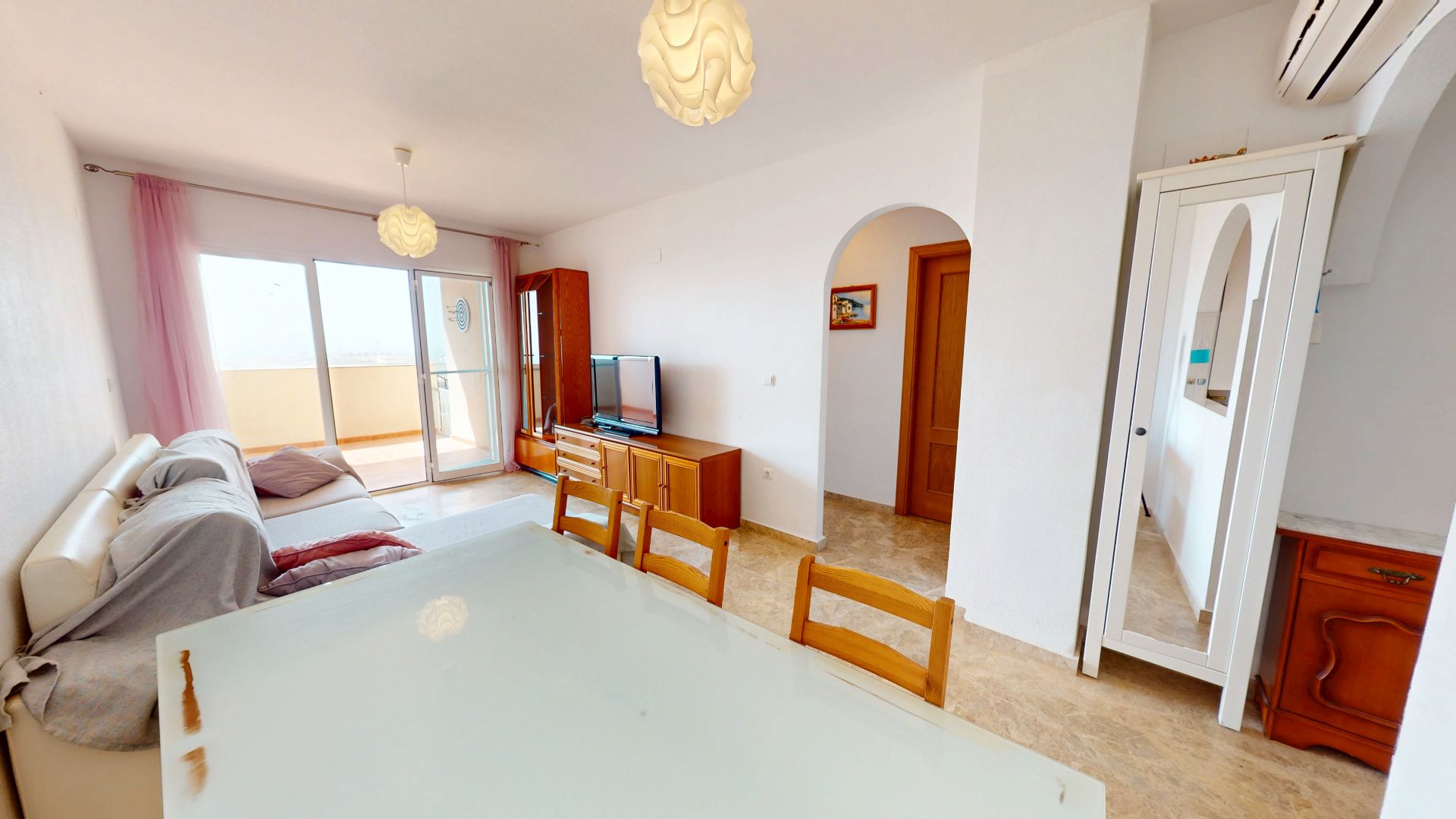 Dining room of Flat for sale in Mutxamel  with Air Conditioner, Private garden and Terrace