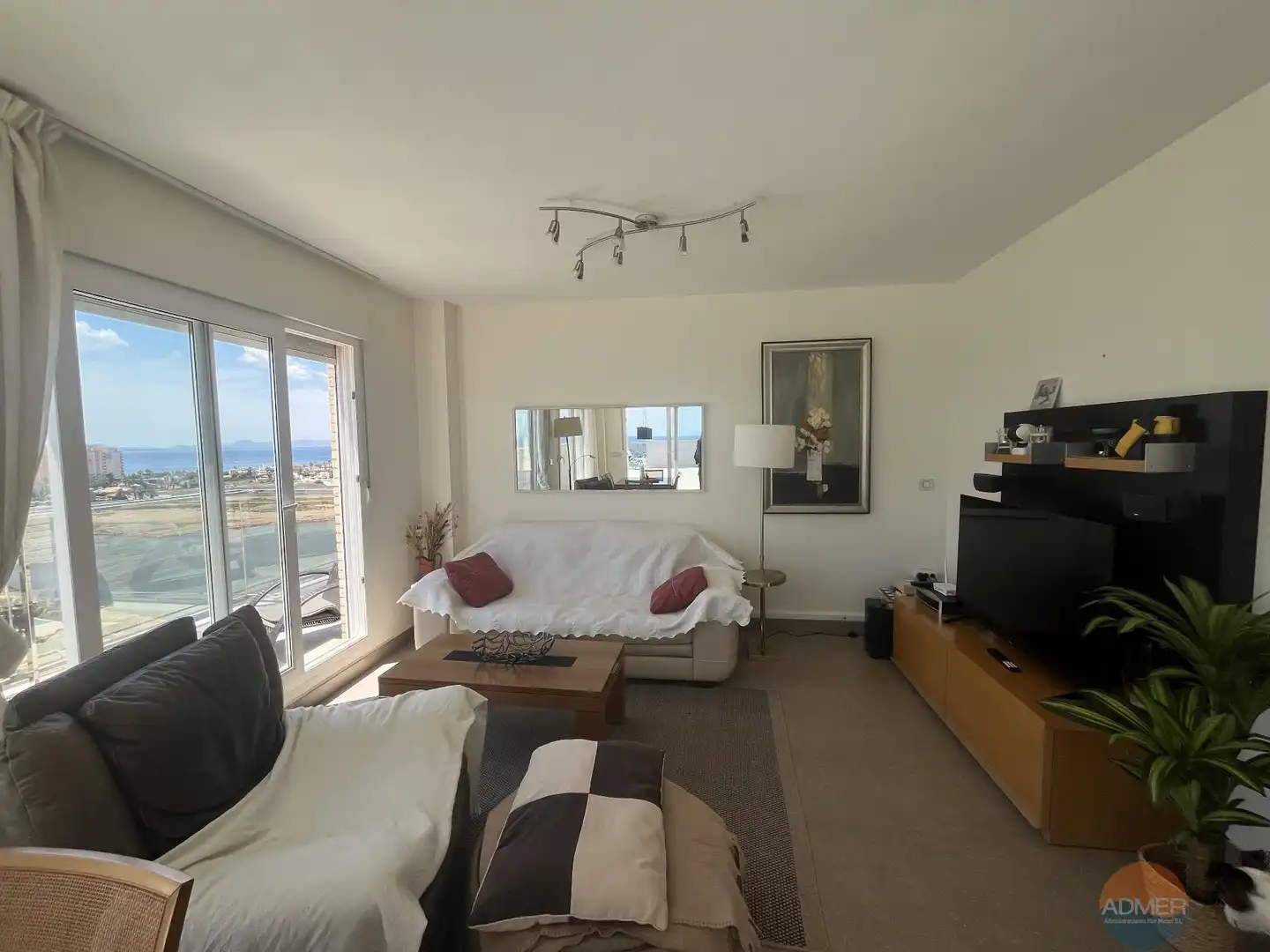 Wohnzimmer von Wohnung zum Verkauf in La Manga del Mar Menor mit Klimaanlage, Heizung und Terrasse