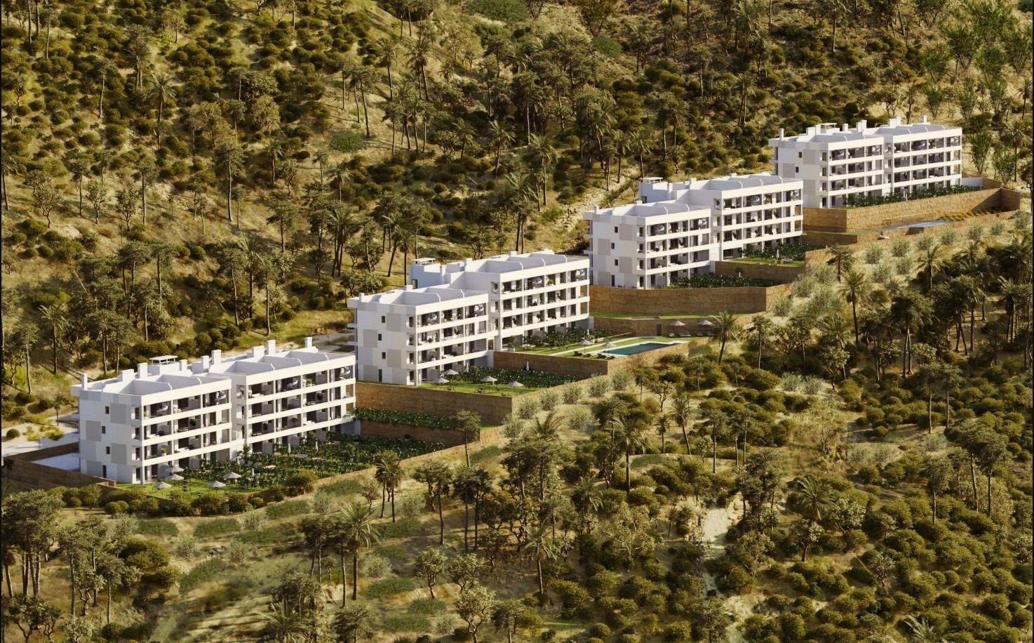 Vista exterior de Apartament en venda en Torrox amb Jardí privat, Terrassa i Piscina comunitària