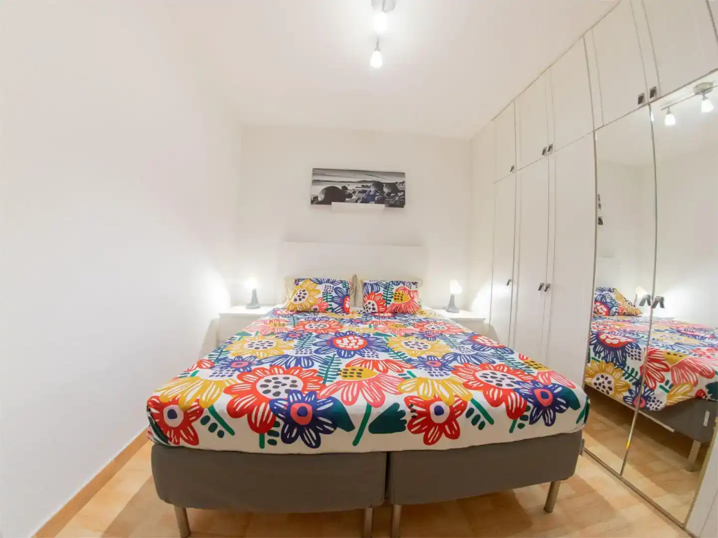 Schlafzimmer von Wohnung zur Miete in Cornellà de Llobregat mit Klimaanlage und Möbliert