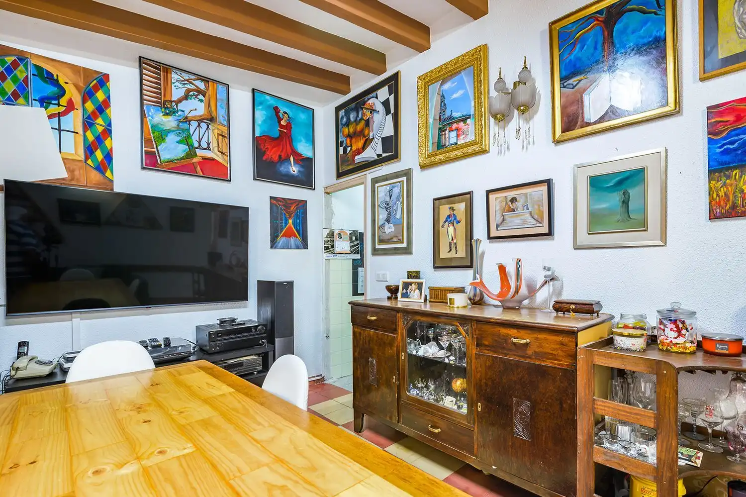 Esszimmer von Einfamilien-Reihenhaus zum Verkauf in Benidorm mit Klimaanlage, Terrasse und Abstellraum