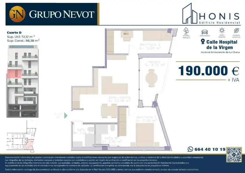 Piso en venta en Calle Hospital de la Virgen, 9, Angustias - Chana - Encina