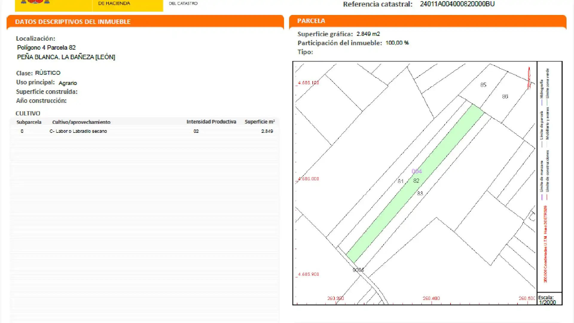Residencial en venta en La Bañeza