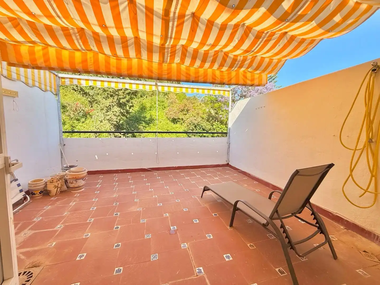 Terraza de Casa adosada en venta en Mijas con Aire acondicionado, Jardín privado y Terraza