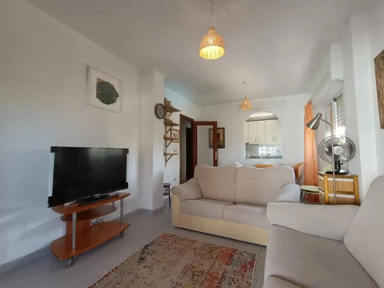 Living room of Flat for rent in El Campello  with Air Conditioner, Terrace and Furnished