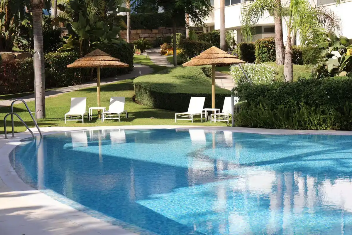 Swimming pool of Detached homes for sale in Marbella  with Air Conditioner, Terrace and Storage room