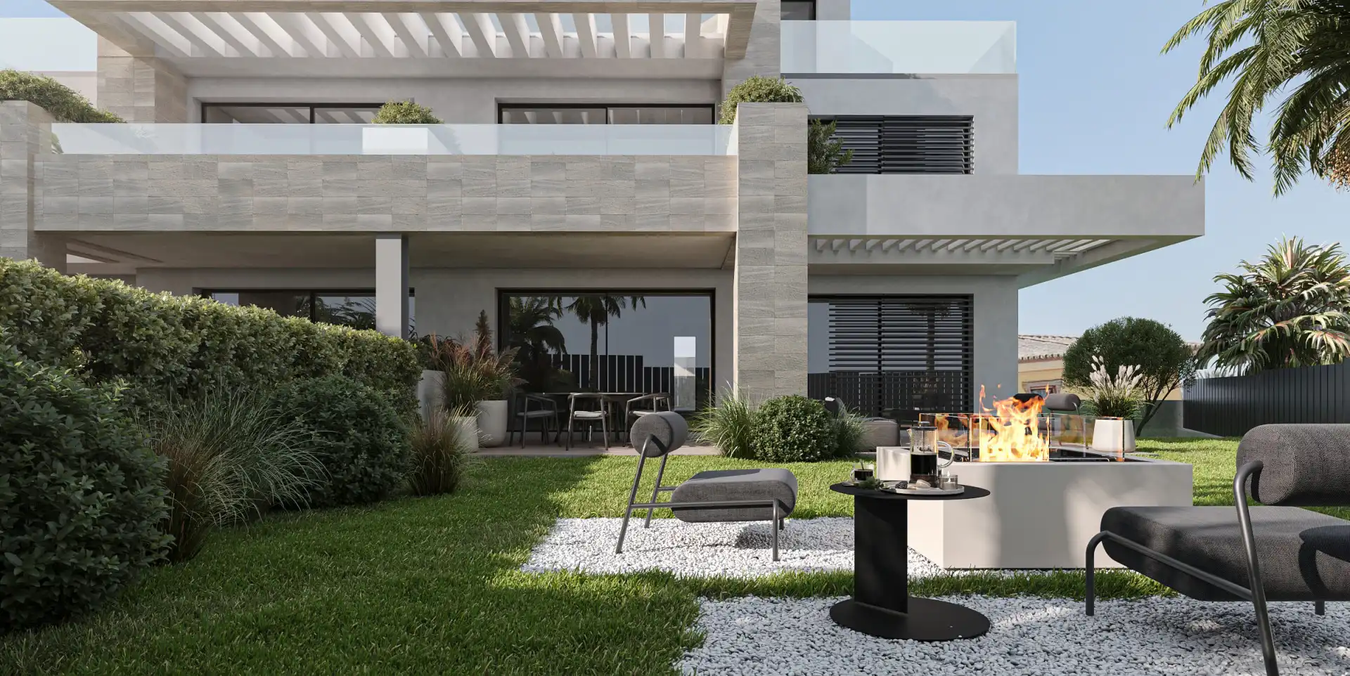 Terraza de Apartamento en venta en Estepona con Terraza, Piscina y Piscina comunitaria