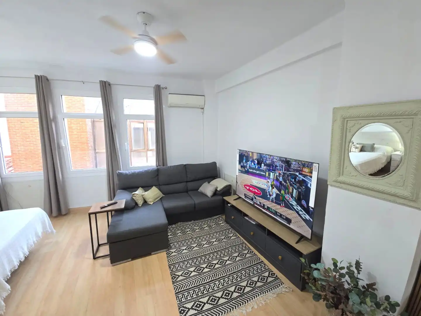 Sala de estar de Apartamento de alquiler en Cáceres con Aire acondicionado, Calefacción y Amueblado