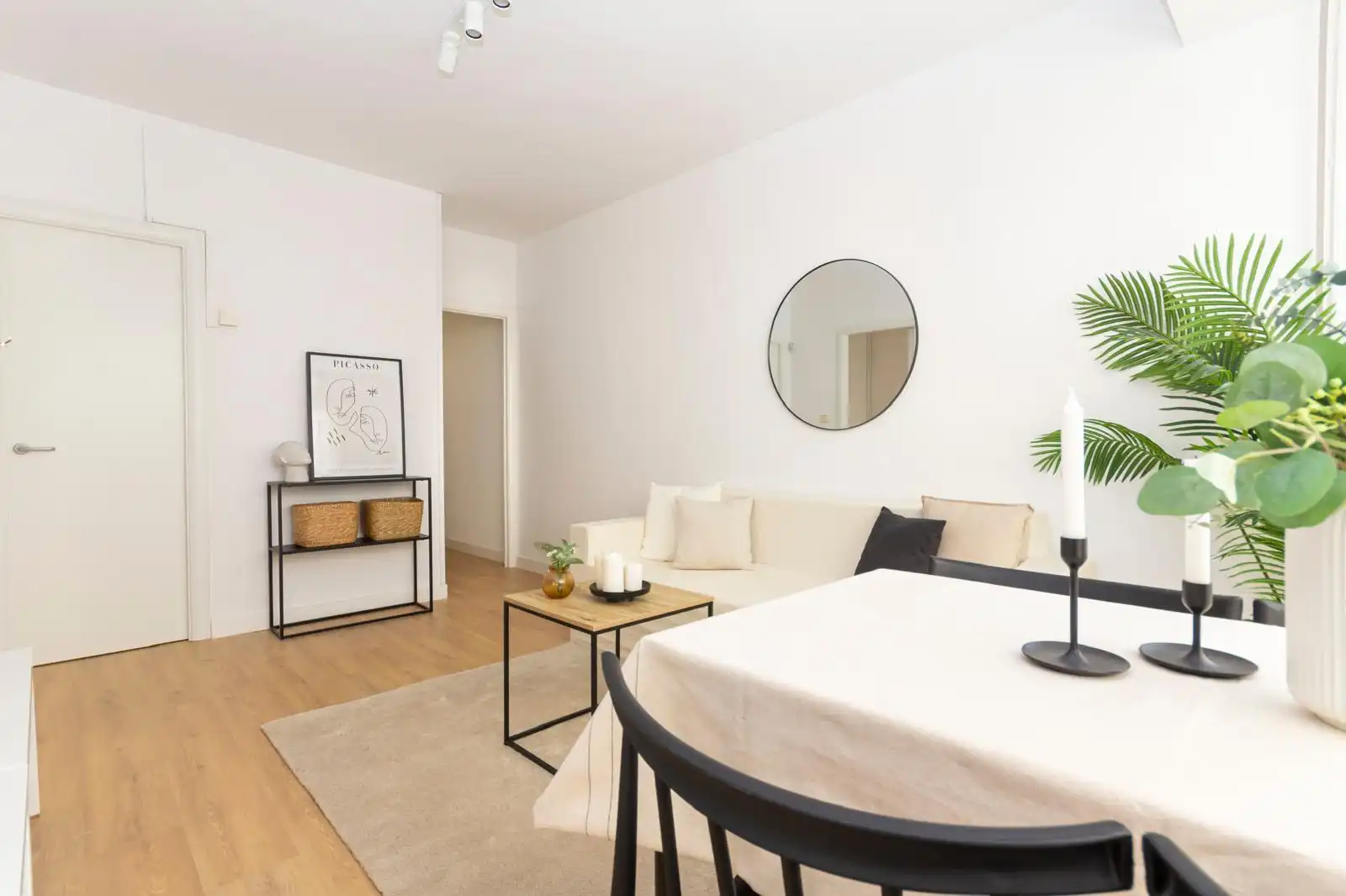 Wohnzimmer von Wohnung zum Verkauf in Terrassa mit Heizung, Parkett und Ofen