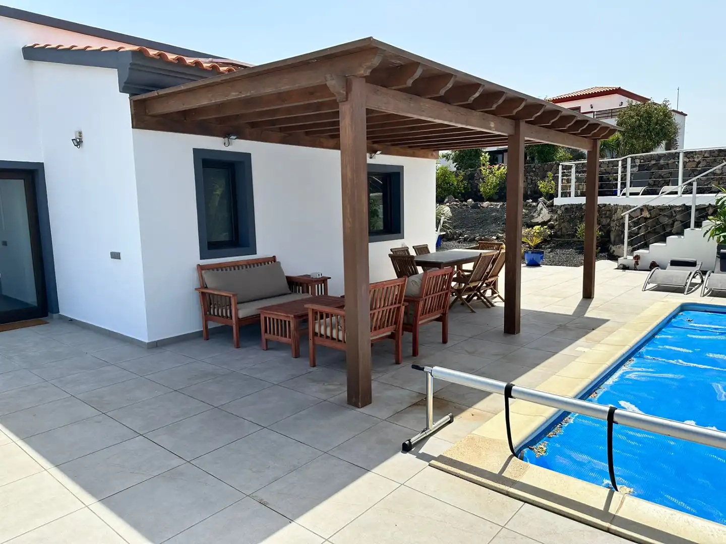 Terrassa de Casa o xalet en venda en La Oliva amb Aire condicionat, Jardí privat i Terrassa