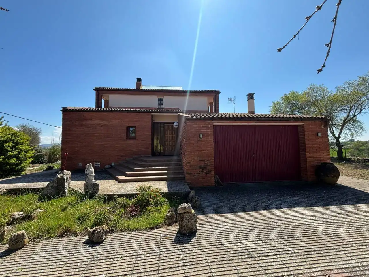 Vista exterior de Casa o xalet en venda en Santa Coloma de Queralt amb Calefacció, Jardí privat i Terrassa