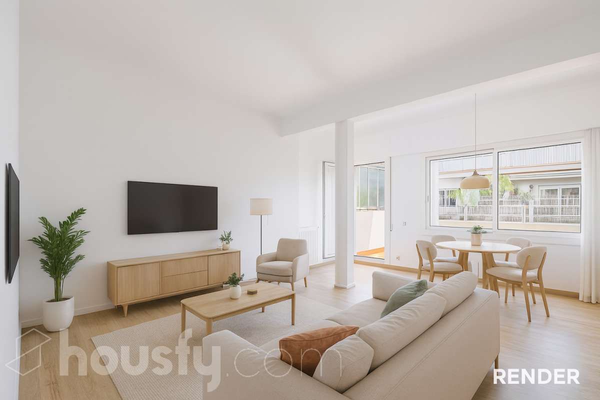 Living room of Attic for sale in  Barcelona Capital  with Heating, Parquet flooring and Terrace