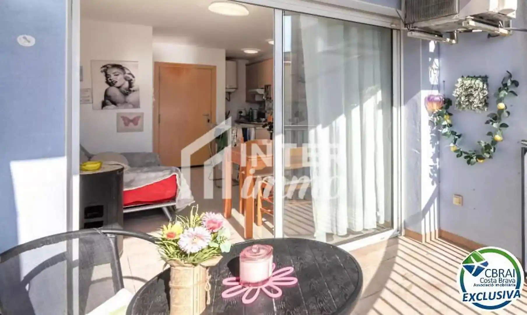 Balcony of Flat for sale in Roses  with Air Conditioner and Terrace